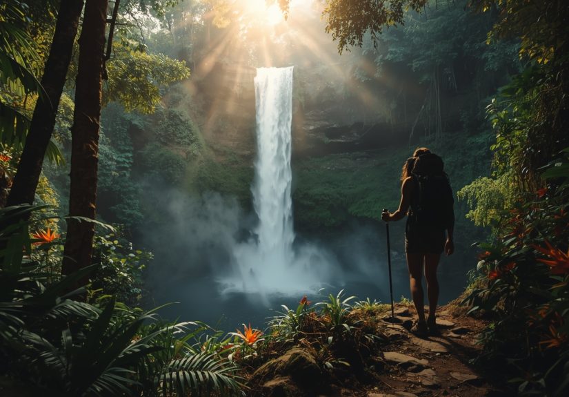 Lucid_Origin_Hidden_tropical_waterfall_surrounded_by_dense_lus_0